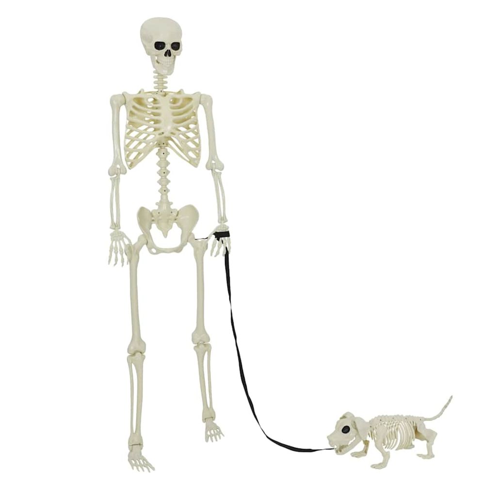 Squelette de décoration halloween 2 pc blanc 155 x 38.5 cm