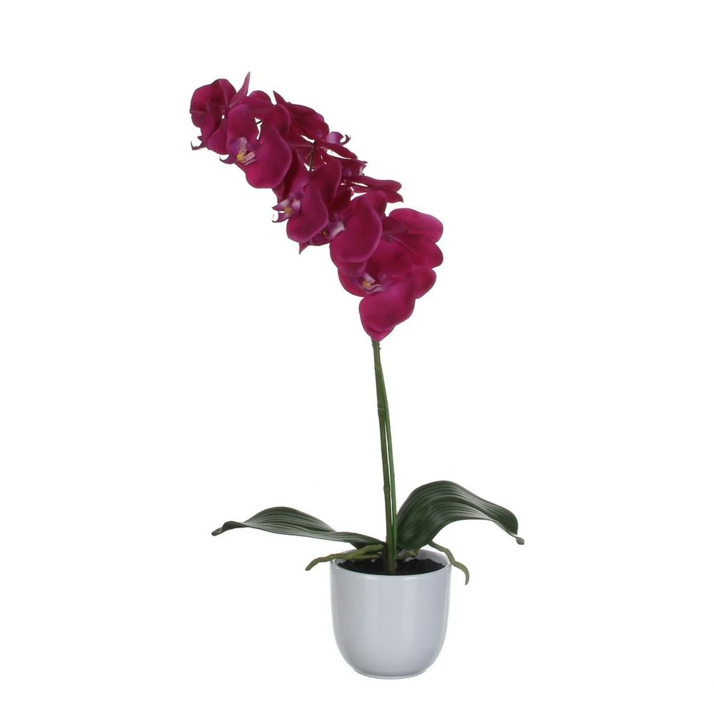 Mica decorations plante artificielle orchidée - h60 x ø16 cm - violet