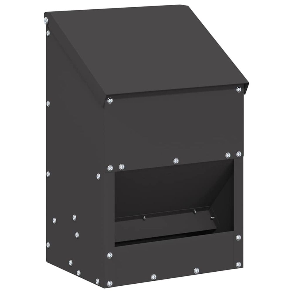 Mangeoire pour poules noir 21 x 16 x 33 cm 3 kg