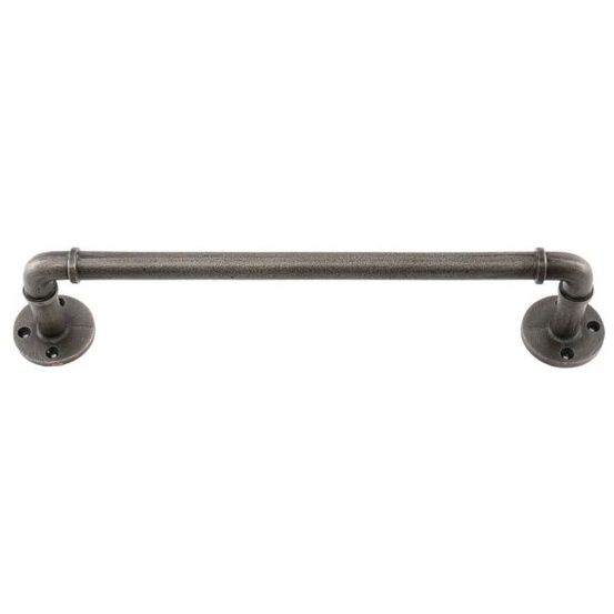 Porte-serviette en fer antique 30 cm argent
