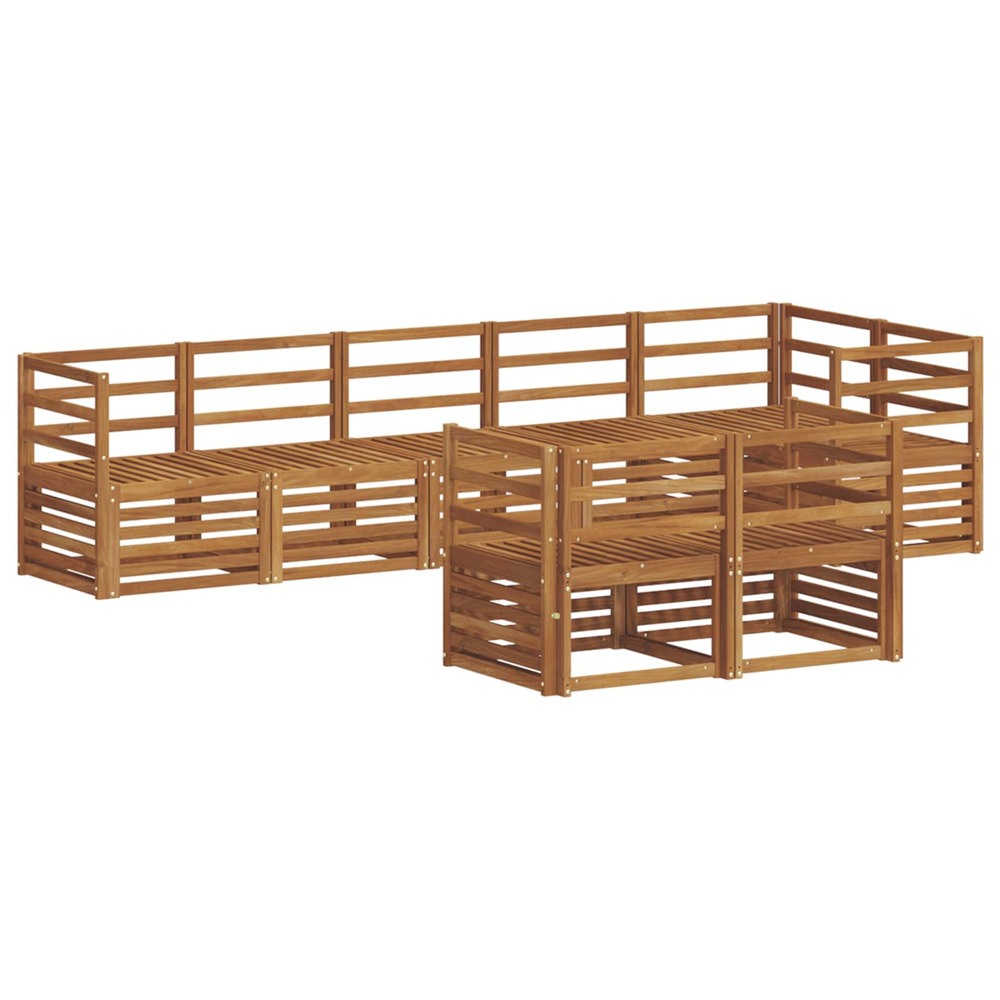 Ensembles de canapés 8 pcs naturel bois d'acacia massif