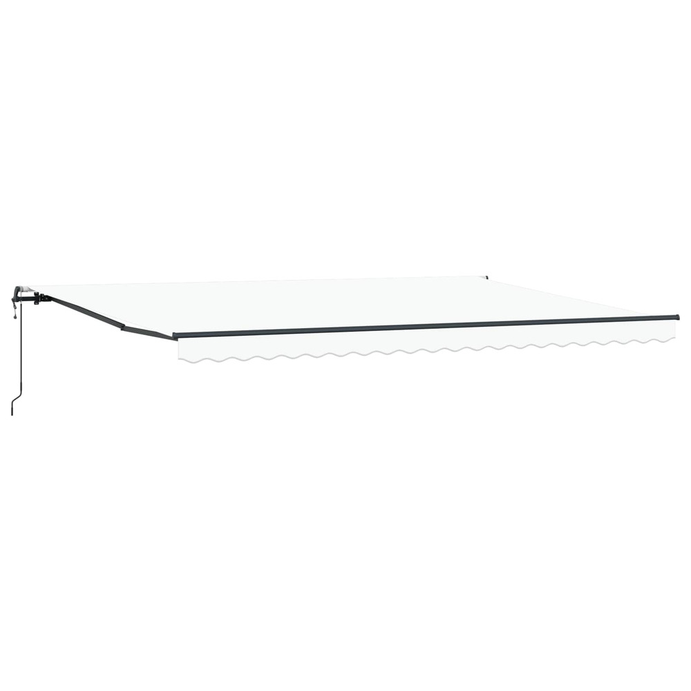 Auvent rétractable blanc 500 × 350 cm tissu et aluminium