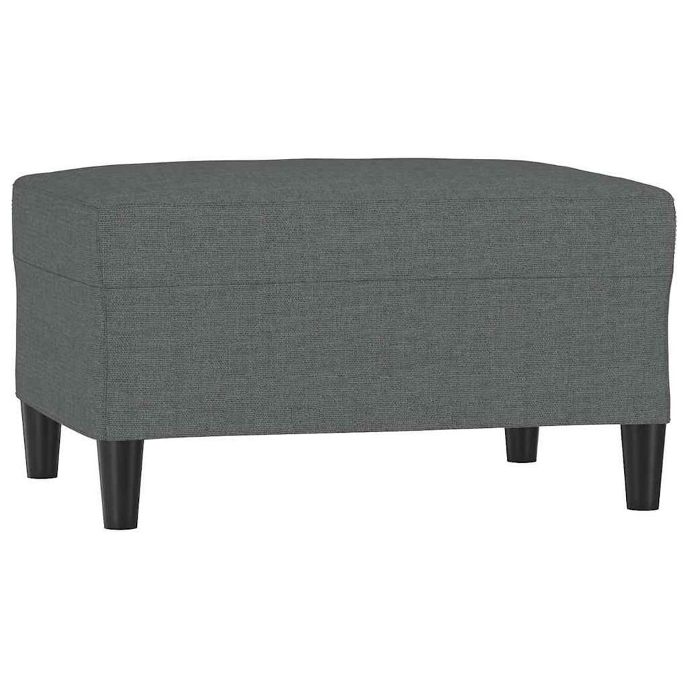 Repose-pied gris foncé 70x55x41 cm tissu