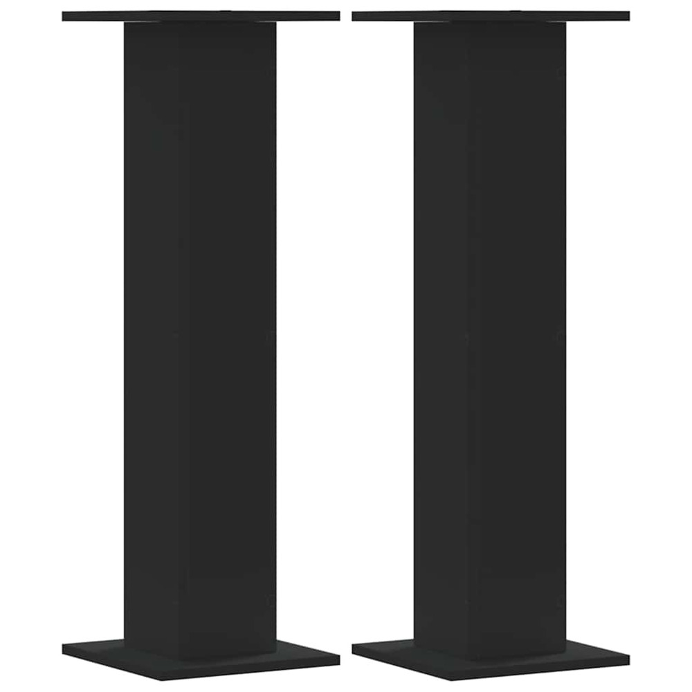 Supports pour plantes 2 pcs noir 30x30x95 cm bois d'ingénierie