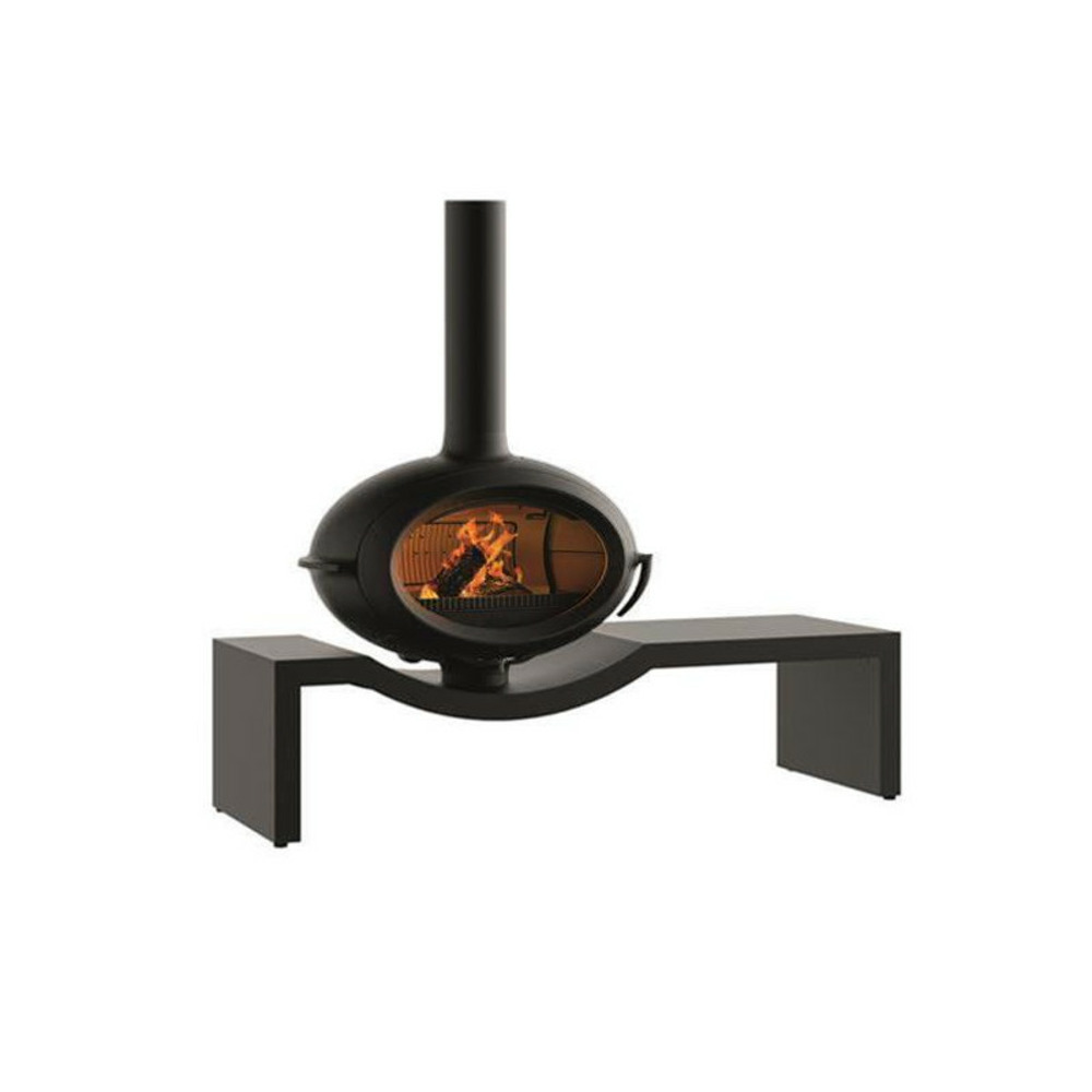 Poêle à bois fonte brio sur banc invicta - p648124
