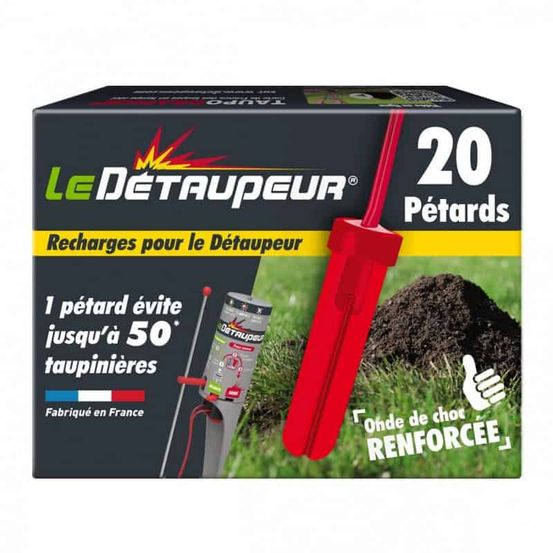 Recharge piège à taupe – le détaupeur – 20 pétards – neo1407127