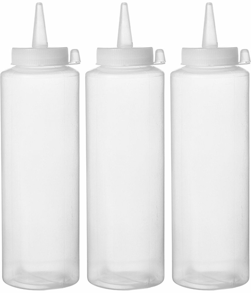 Sets de flacon distributeur - 3 pièces 0,7l transparent 70x(h)240 mm - hendi