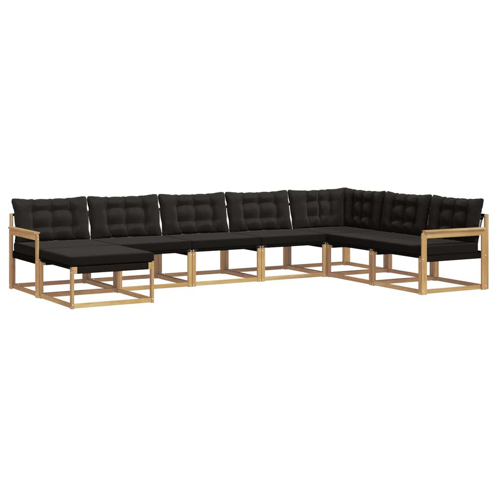 Ensemble de canapés d'extérieur 8 pc blanc et noir