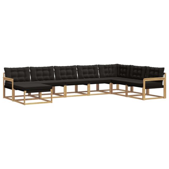 Ensemble de canapés d'extérieur 8 pc blanc et noir