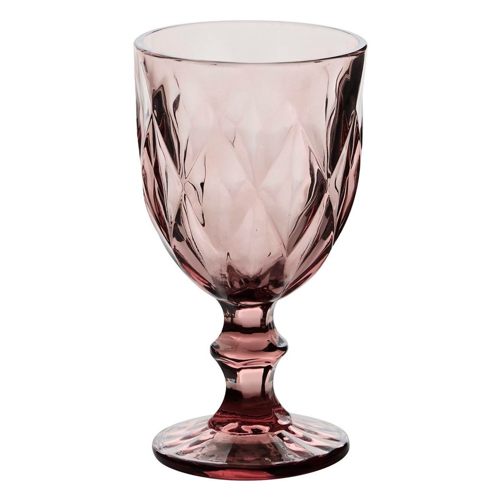 Verre à vin lea rose moyen d8xh15,2cm