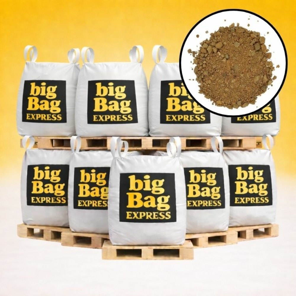 Pack 9 x big bag de +/- 1,5t sable à tranchée beige ø 0/6 mm - livraison premium