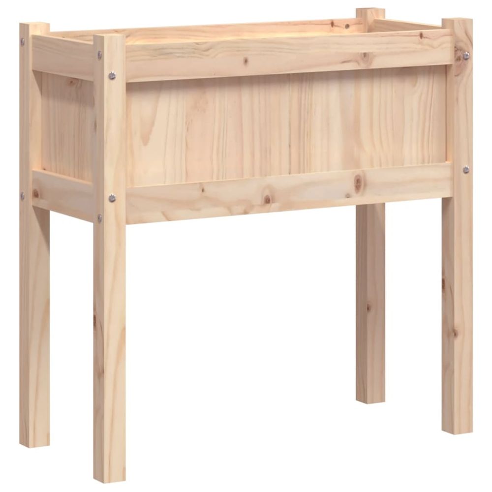 Jardinière d'extérieurs avec pieds 70x31x70 cm bois de pin massif