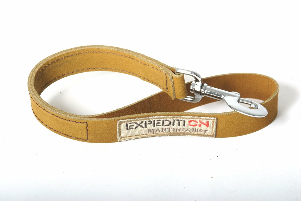 Martin sellier - laisse pour chiens en cuir pleine fleur martin sellier - collection expédition - taille : l. 50 cm x l. 2.5 cm