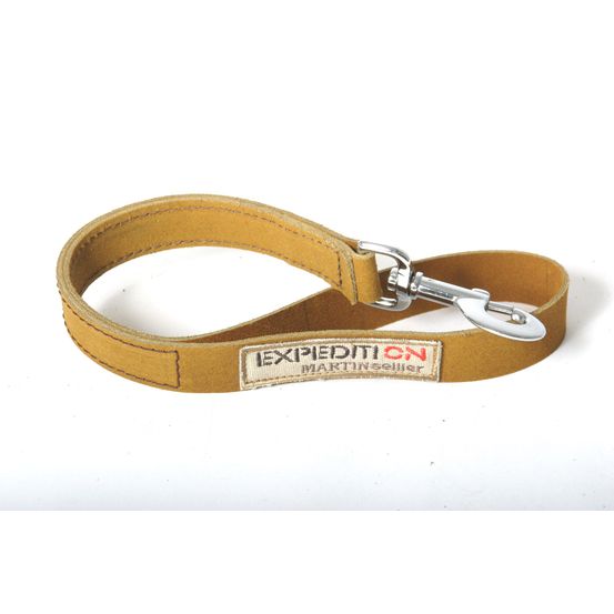 Martin sellier - laisse pour chiens en cuir pleine fleur martin sellier - collection expédition - taille : l. 50 cm x l. 2.5 cm