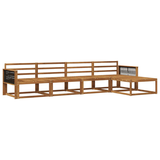Ensemble de canapés d'extérieur 5 pcs naturel