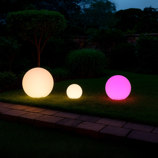 Lampadaire solaire blanc en polystyrene led 50 cm avec couleurs interchangeables