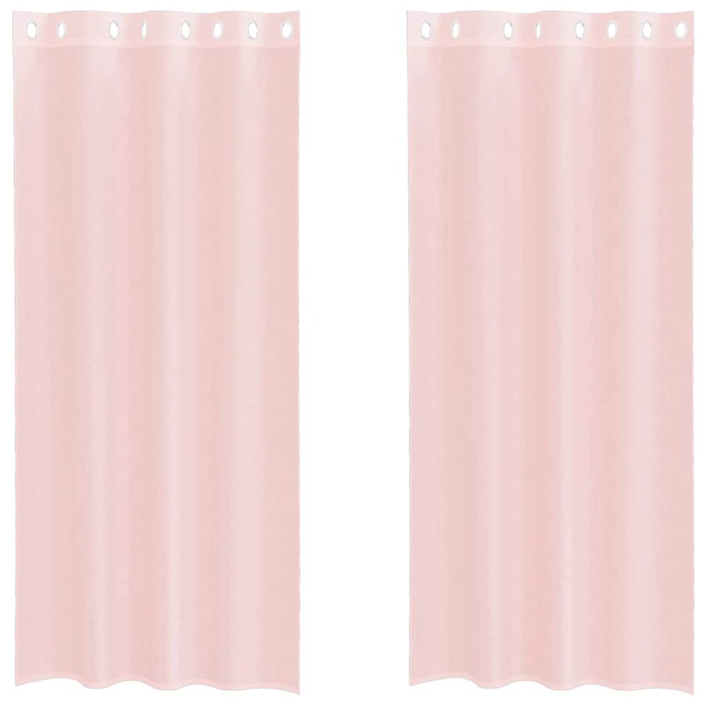 Rideaux en voile avec œillets 2 pcs rose clair 140x245 cm