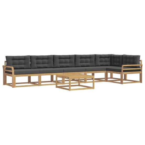 Ensemble de canapés d'extérieur 7 pc blanc et anthracite