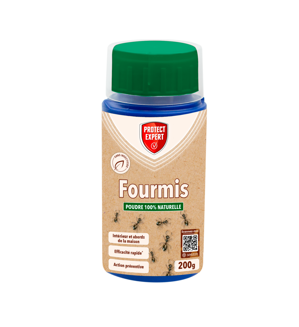 Poudre anti fourmis & fourmilières - intérieur & abords de la maison - 200g - action préventive & efficacité rapide fpoudsi200