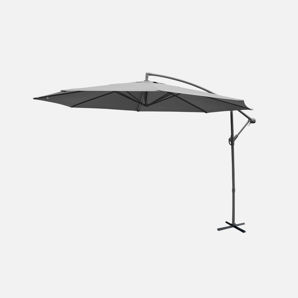Parasol déporté rond hardelot diamètre 350cm excentré 8 baleines