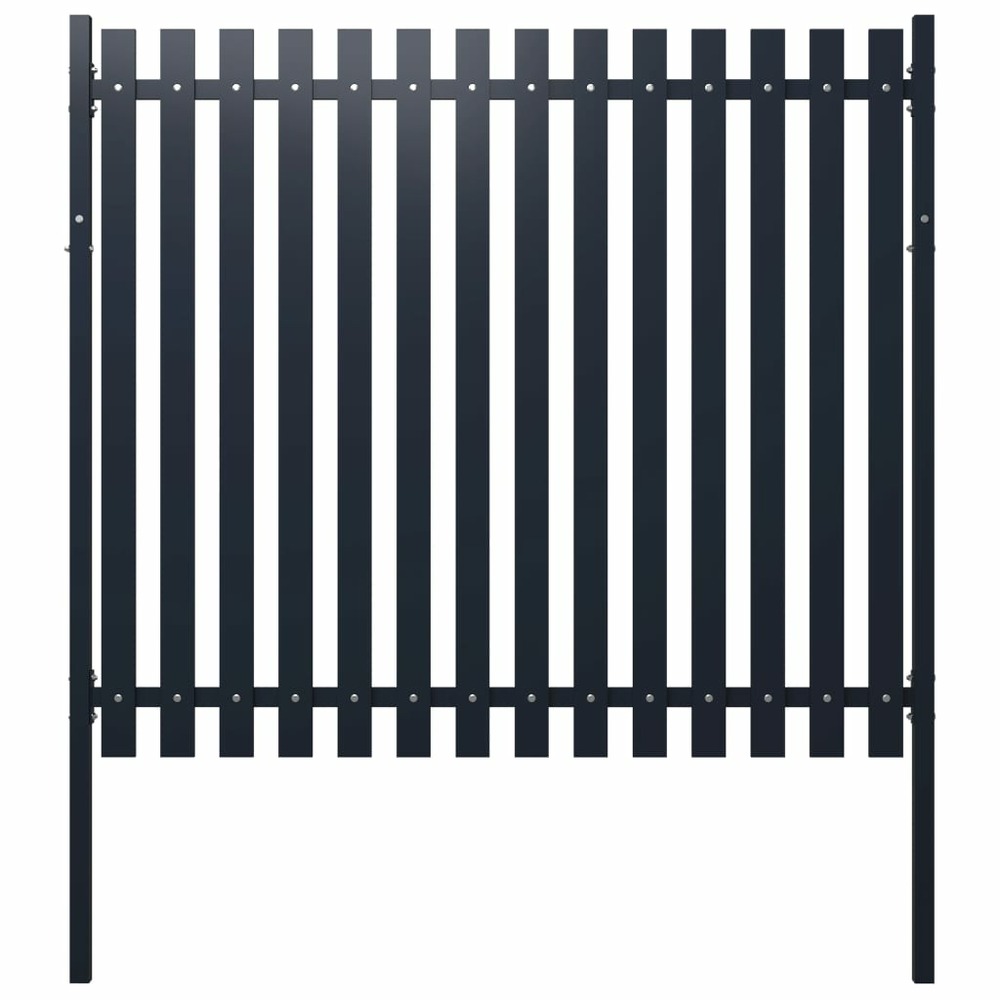 Panneau de clôture anthracite 178 x 170 cm acier thermolaqué