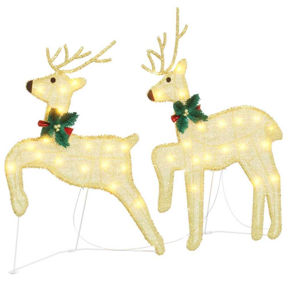 Rennes led 2 pc blanc chaud 45 x 19 x 65 cm tissu