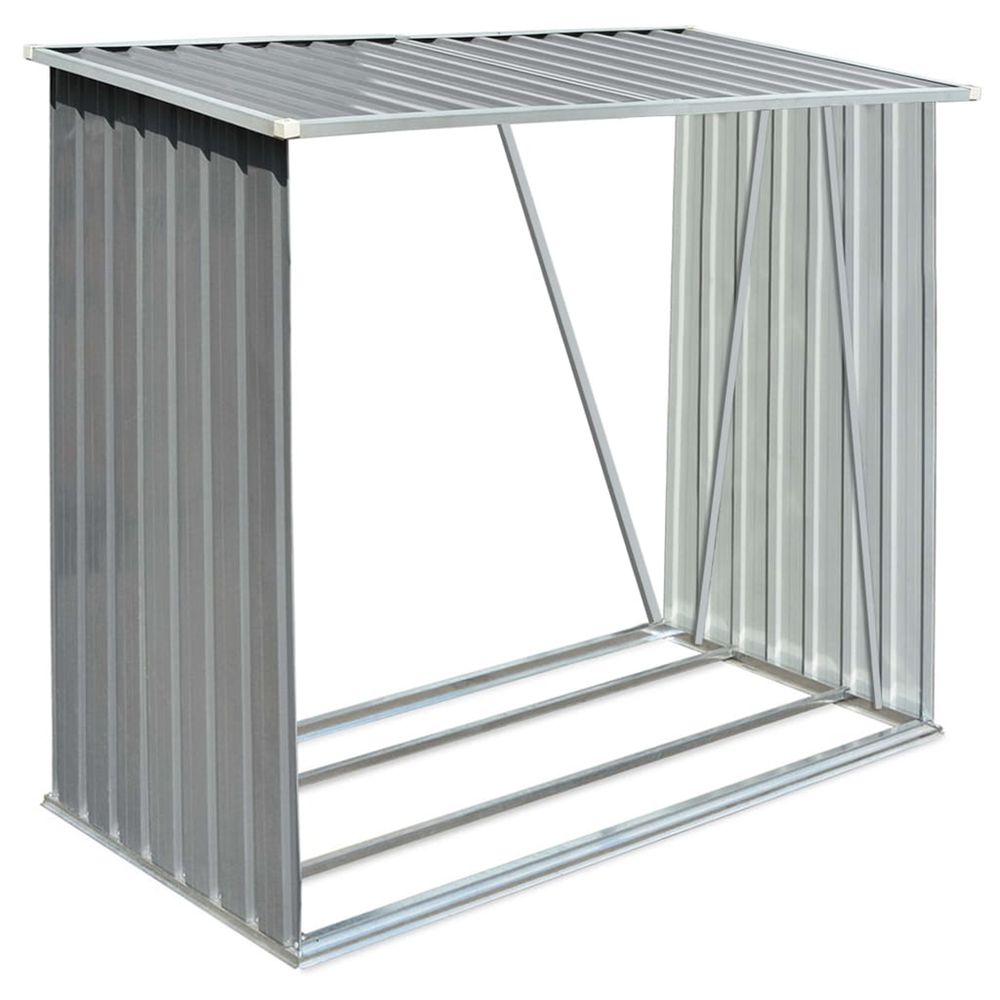 ABRI DE STOCKAGE DE BOIS ACIER-(868245)