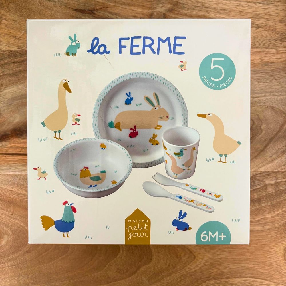 Service enfant 5 pièces - la ferme des animaux