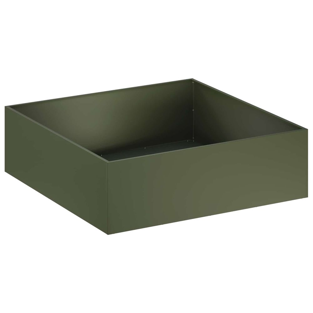 Cache-pot de jardin vert olive 100 x 100 x 30 cm