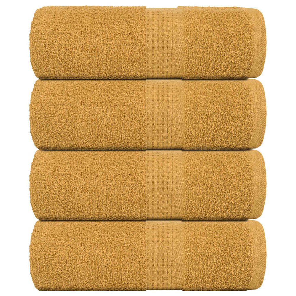 Serviettes d'invité frogn 4 pcs doré 30x50 cm 360 g/m²