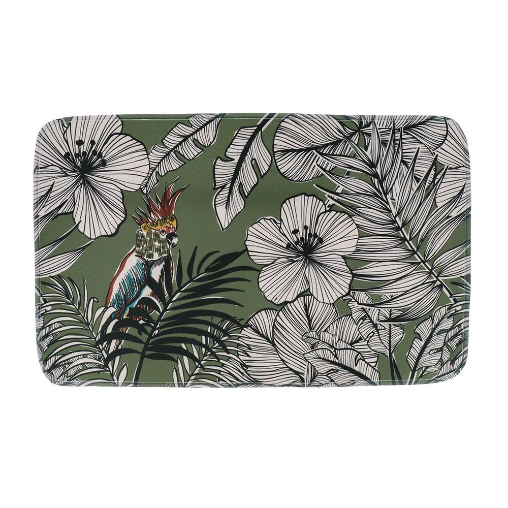 Tapis microfibre imprime 45x75 cm - jungle fever kaki