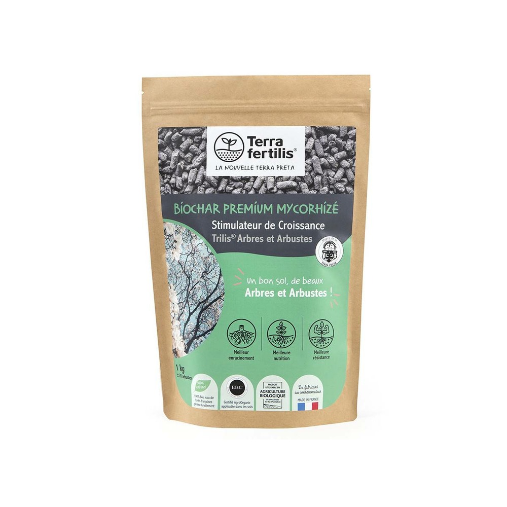 Fertilisant arbres & arbustes mycorhizes + biochar - 1 kg