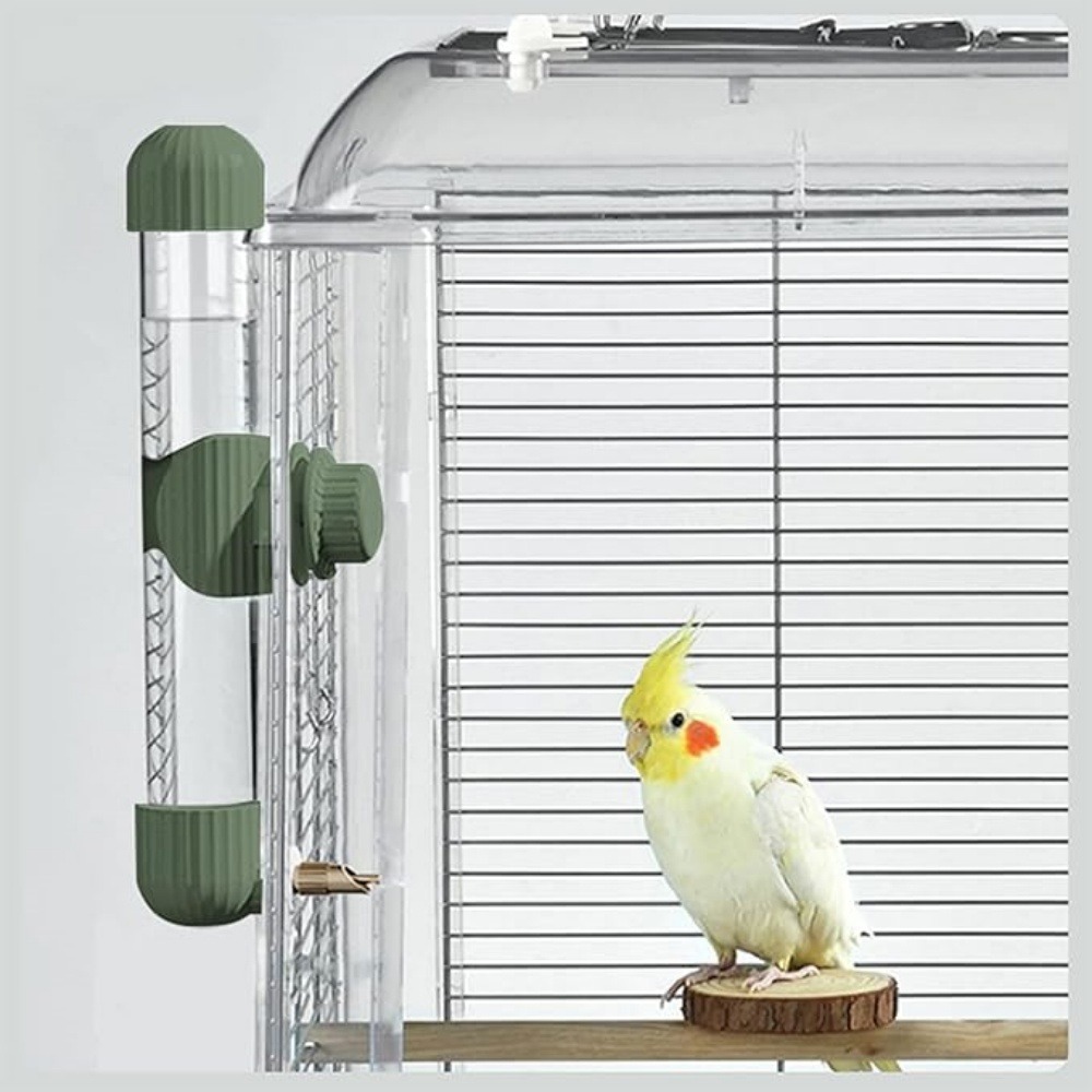 Distributeur D'eau Automatique Pour Oiseaux - Abreuvoir 125ml, ABS, Pour Perruches, Canaris, Calopsittes - Facile à Installer Et Nettoyer - 9