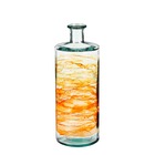 Mica decorations vase guan - 15x15x40 cm - verre - orange