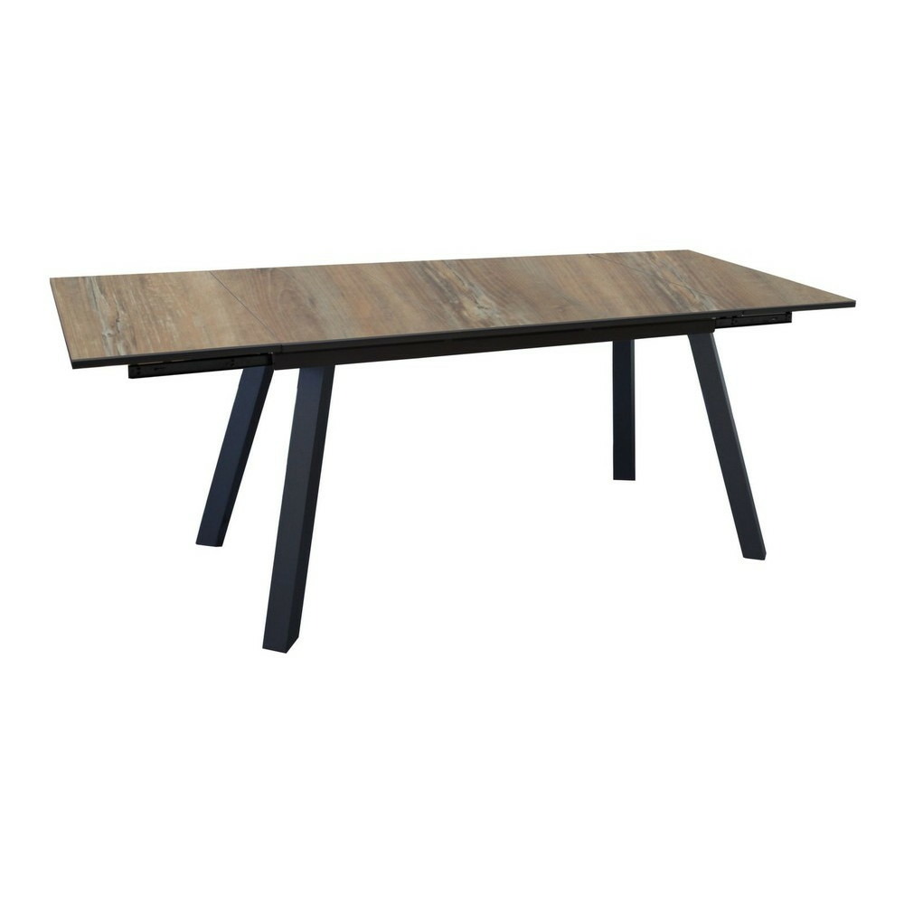Table de jardin agra, plateau à lames fundermax® hpl - graphite/wood150/200/250 cm