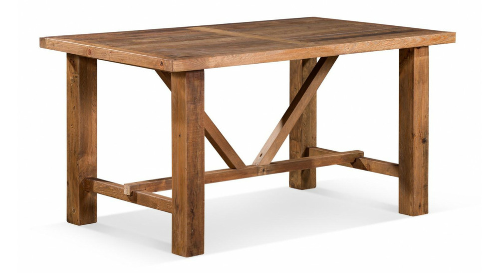 Table à manger bois marron 150x90x78.5cm