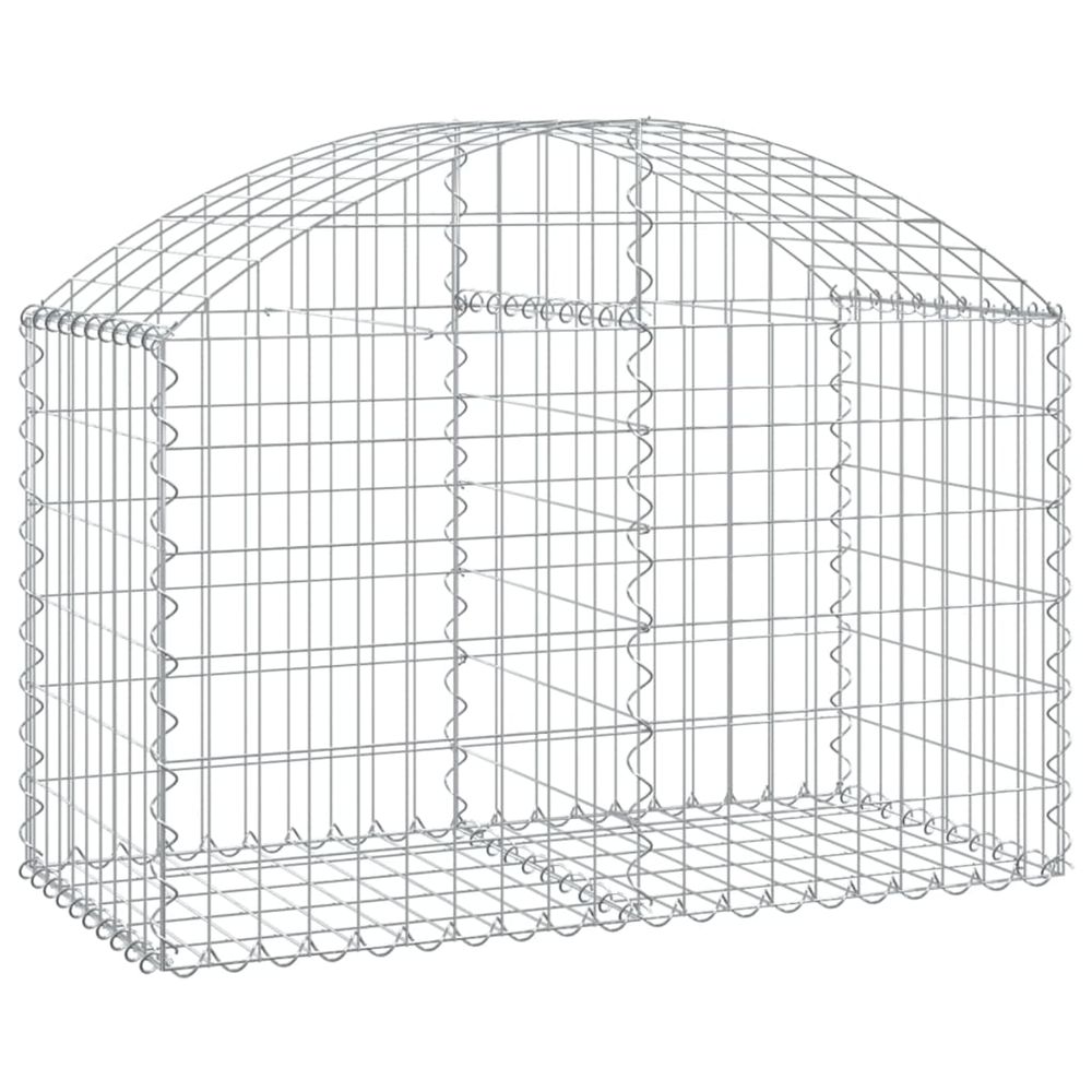 Panier de gabions arqué 100x50x60/80 cm fer galvanisé