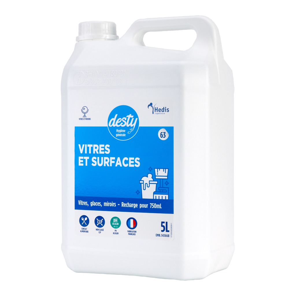 Desty vitres et surfaces bidon de 5l - sodel