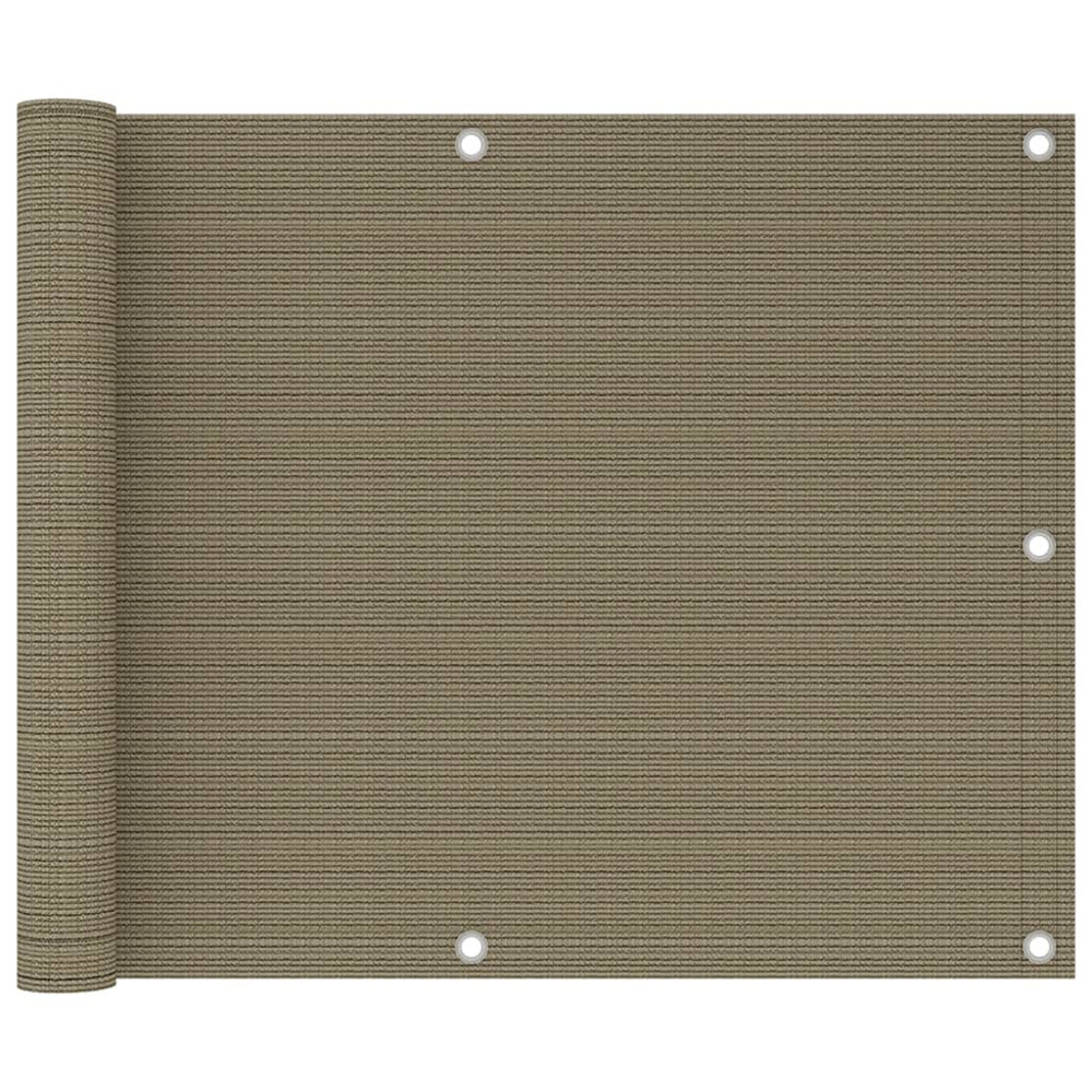 Écran de balcon taupe 75x300 cm pehd