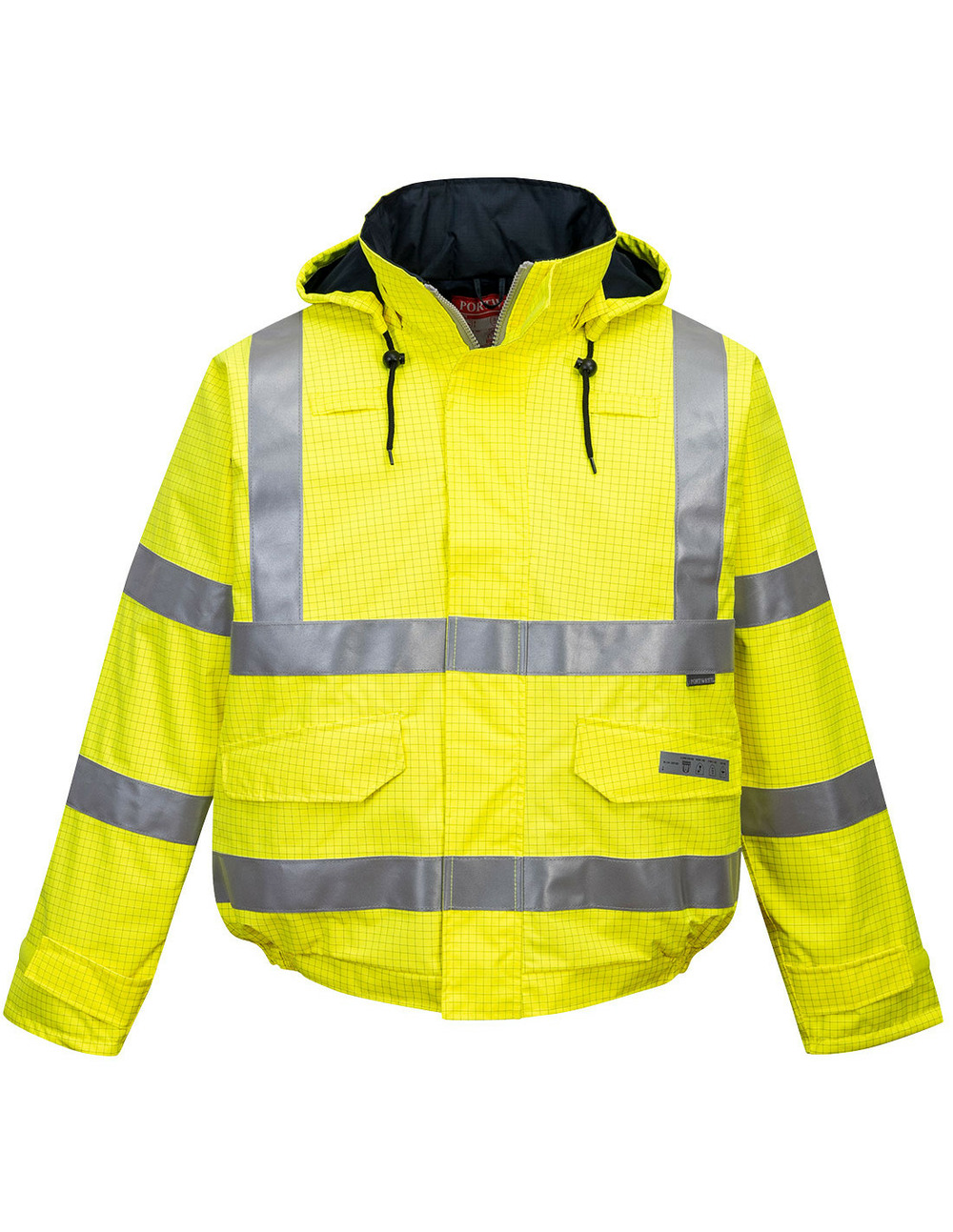 Blouson pilote hv pluie bizflame antistatique et flamme retardant couleur : jaune taille l - portwest