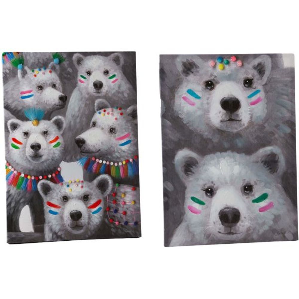 Toiles ours apaches 50 x 70 cm (lot de 2)
