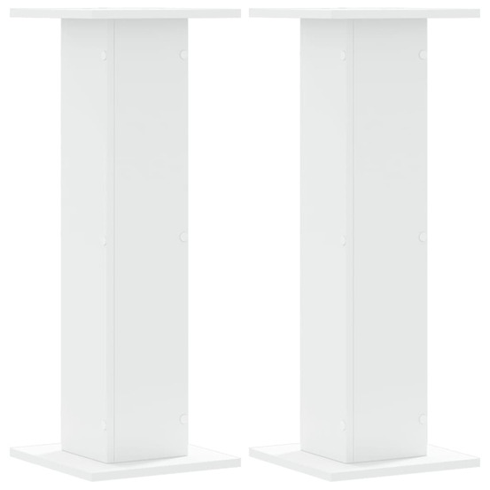 Supports pour plantes 2 pcs blanc 30x30x80 cm bois d'ingénierie