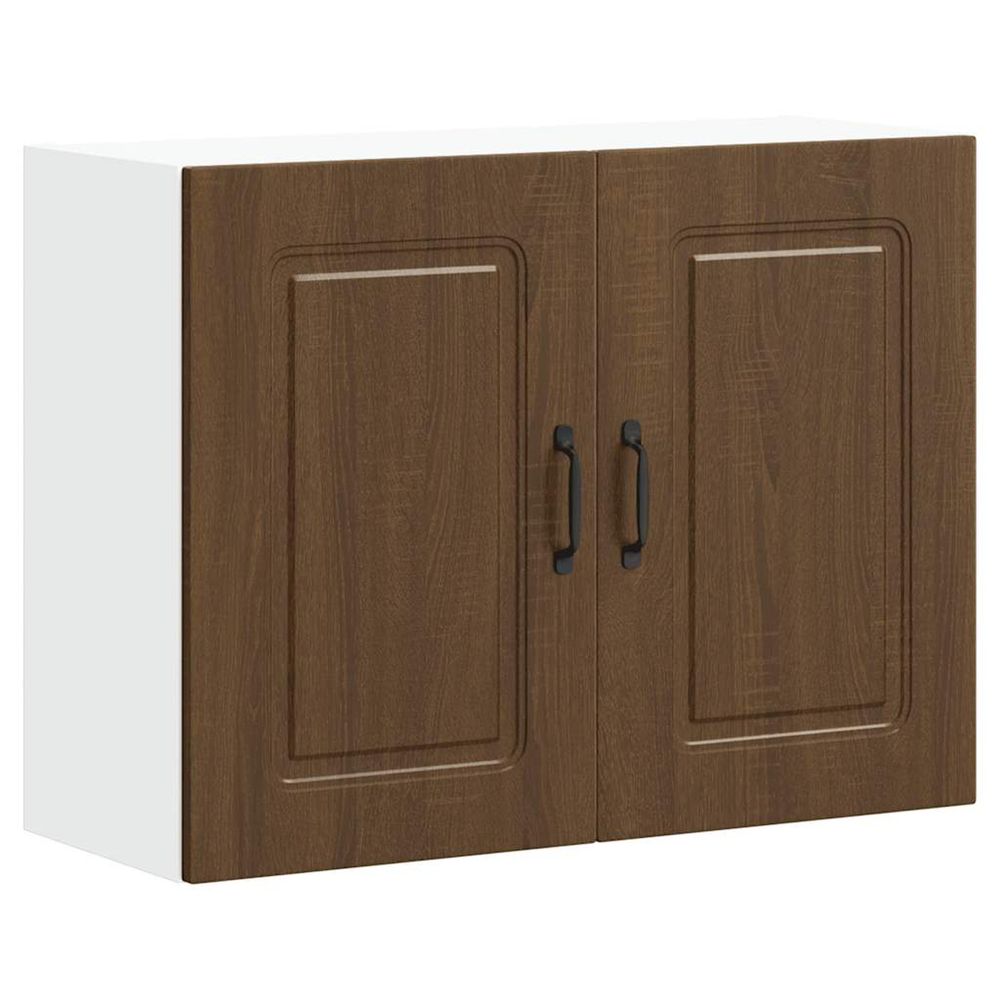 Armoire murale de cuisine kalmar chêne marron bois d'ingénierie