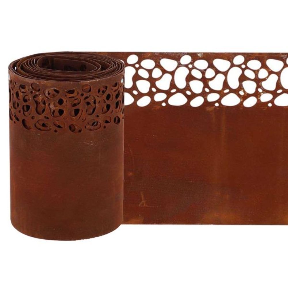 Bordure de pelouse en acier 480 x 20 cm moucheté