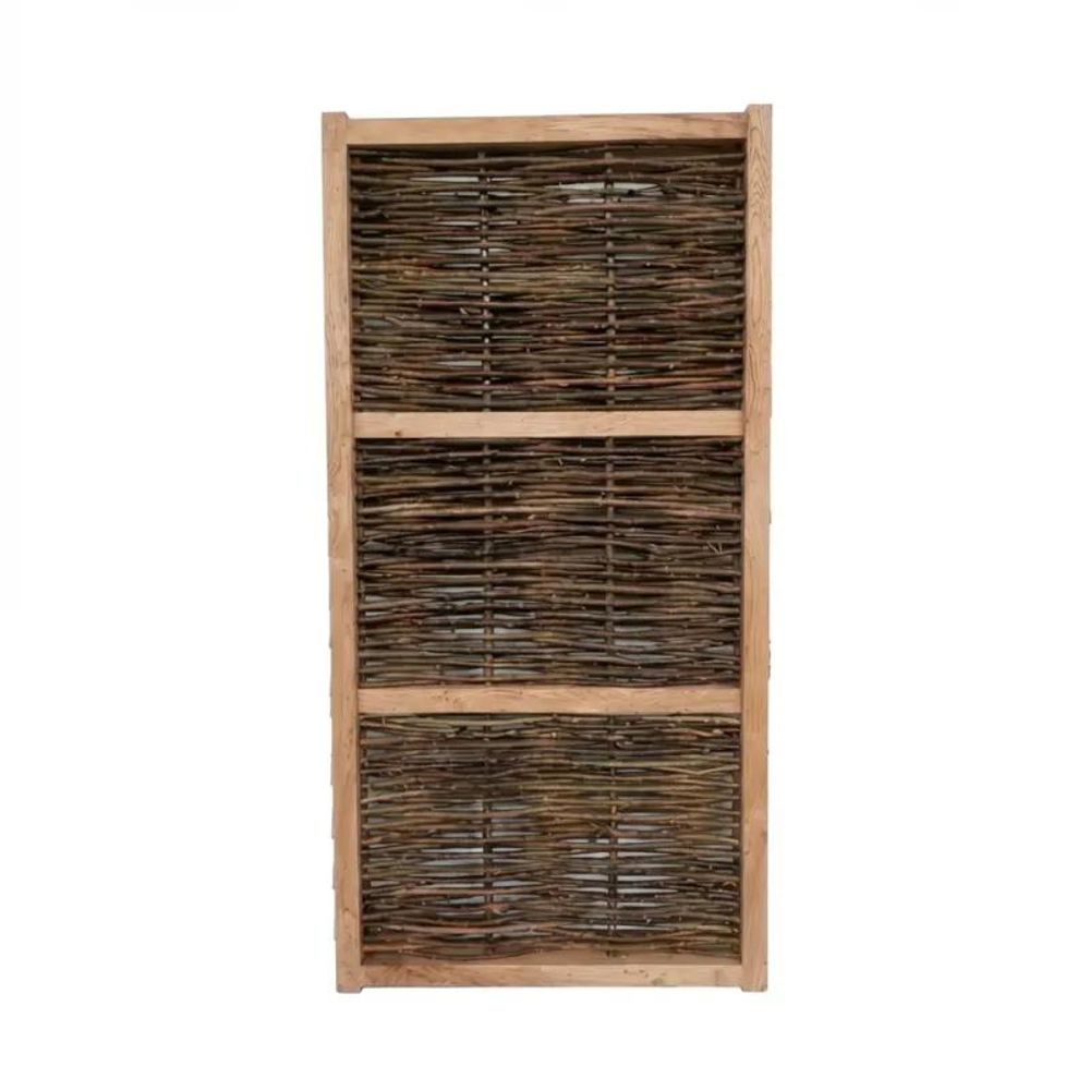 Portillon de jardin en noisetier tressé avec fermeture - h : 150 cm