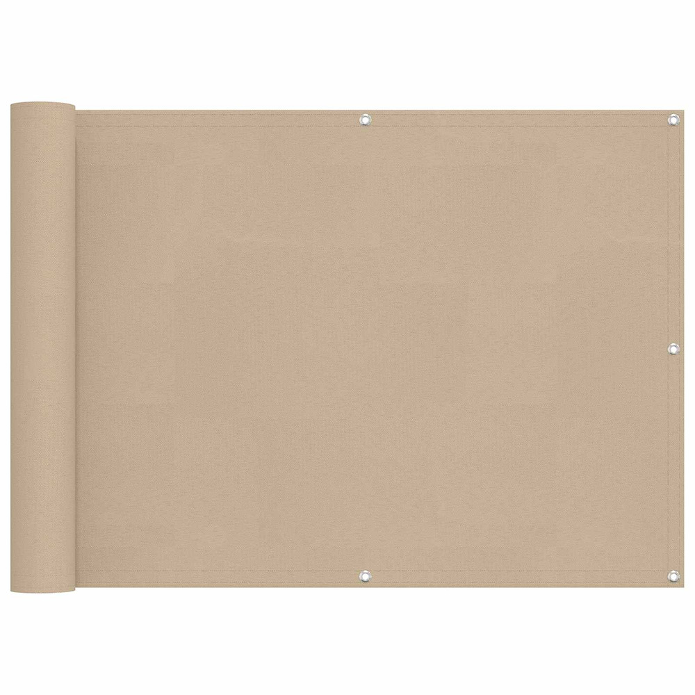 Écran de balcon beige 75 x 200 cm oxford alu enduit de pu