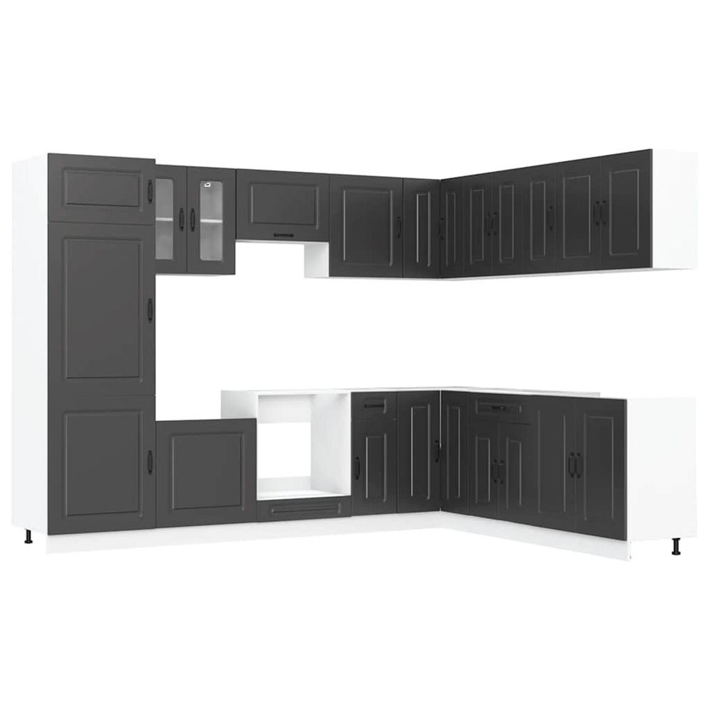 Ensemble d'armoires de cuisine 14 pcs kalmar bois d'ingénierie