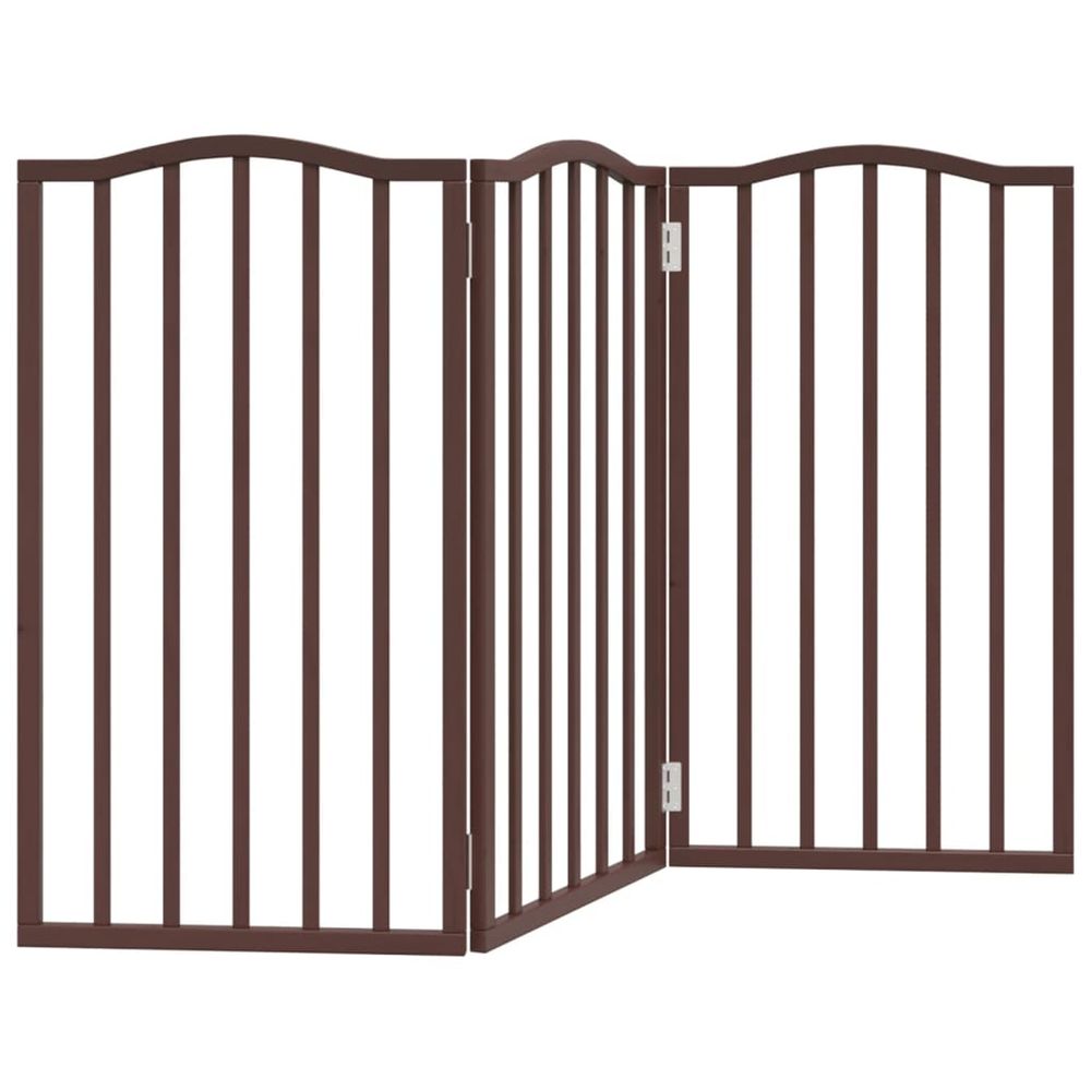 Barrière pour chien pliable 3 panneaux 150 cm bois de peuplier
