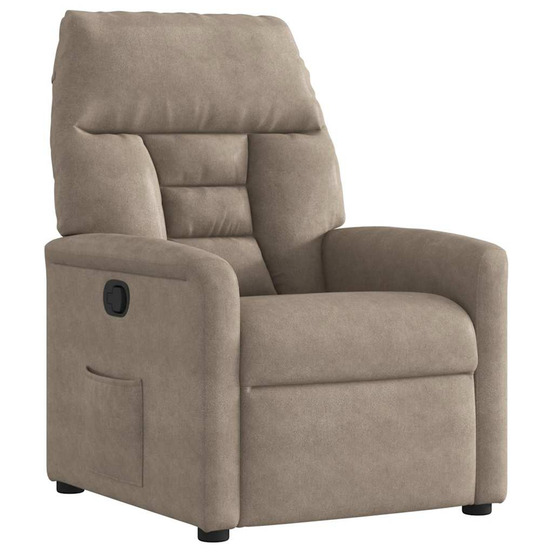 Fauteuil inclinable taupe tissu microfibre
