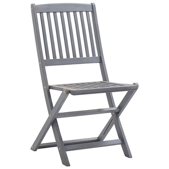 Chaises pliables d'extérieur lot de 6 bois d'acacia solide